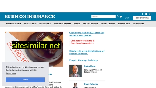 businessinsurance.com alternative sites