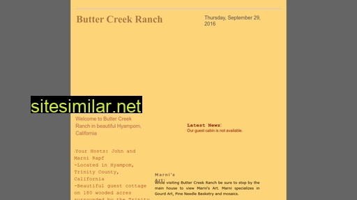 buttercreekranch.com alternative sites
