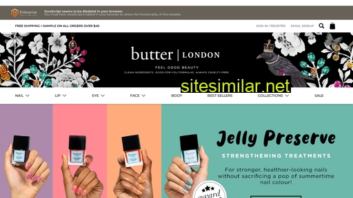 butterlondon.com alternative sites