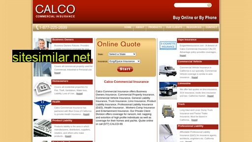 calcocommercialinsurance.com alternative sites