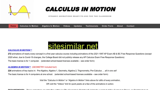 Calculusinmotion similar sites