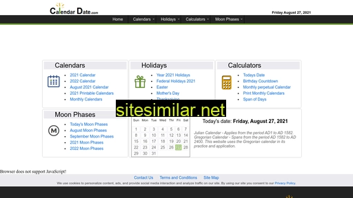 calendardate.com alternative sites