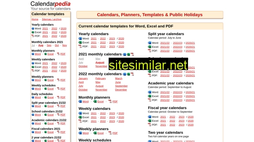 Calendarpedia similar sites