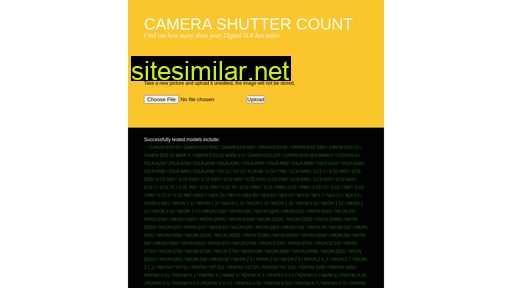Camerashuttercount similar sites