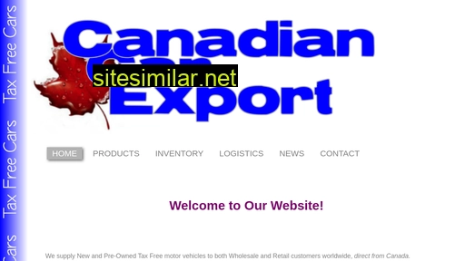 Canadiancarexport similar sites
