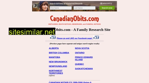 canadianobits.com alternative sites