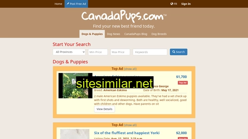 canadapups.com alternative sites