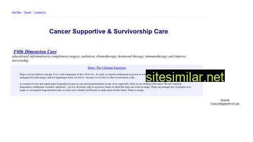 Cancersupportivecare similar sites