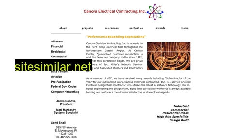 canovaelectric.com alternative sites