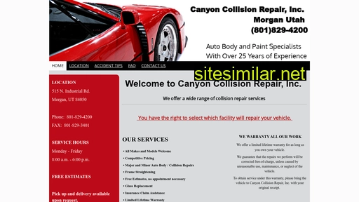 canyoncollision.com alternative sites