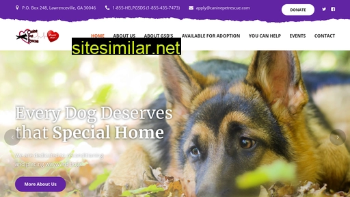caninepetrescue.com alternative sites