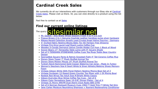 cardinalcreeksales.com alternative sites