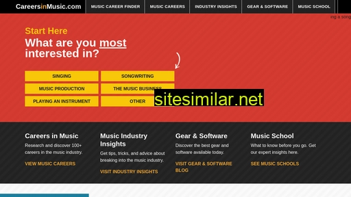 careersinmusic.com alternative sites