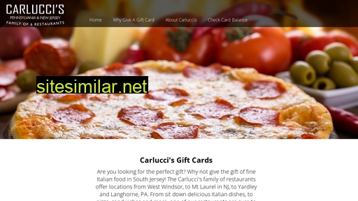 carluccisgiftcards.com alternative sites