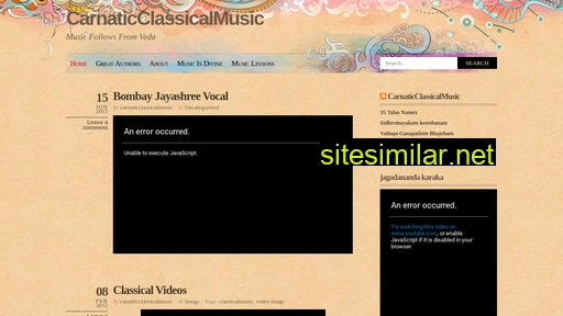 Carnaticclassicalmusic similar sites