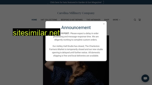 carolinamillinery.com alternative sites