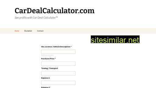cardealcalculator.com alternative sites
