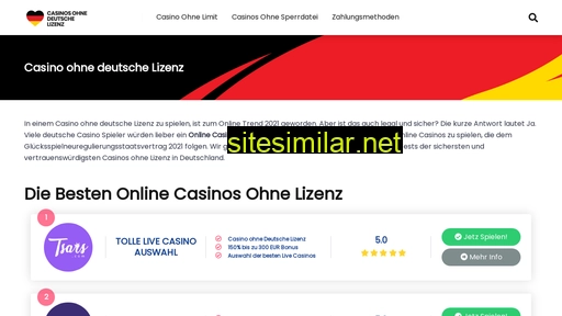 casinosohnedeutschelizenz.com alternative sites