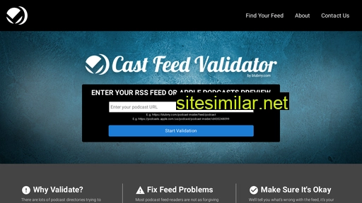 castfeedvalidator.com alternative sites