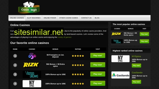 casinolegit.com alternative sites