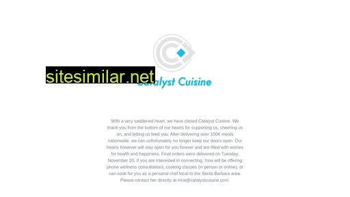 catalystcuisine.com alternative sites