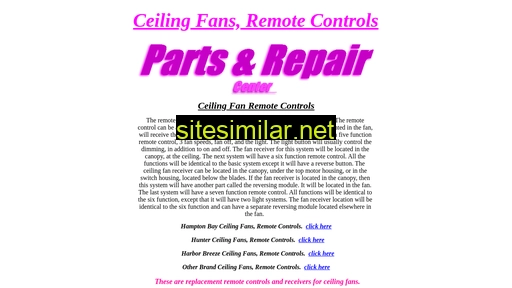 ceilingfanremotecontrols.com alternative sites