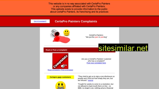 certapropainterscomplaints.com alternative sites