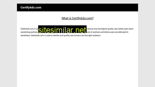 certifyads.com alternative sites