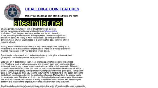 challengecoinfeatures.com alternative sites