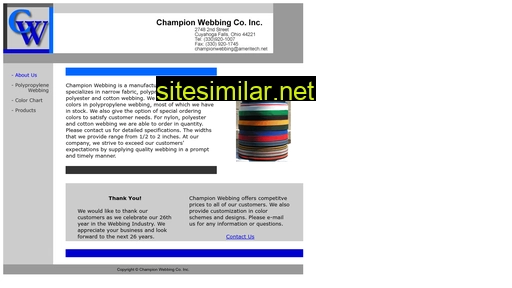 championwebbing.com alternative sites