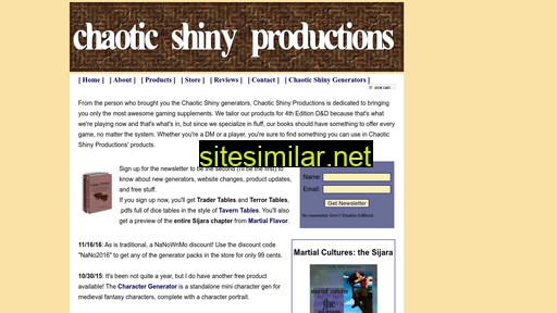 chaoticshinyproductions.com alternative sites