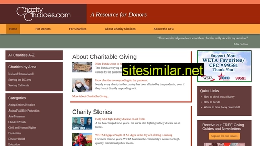 charitychoices.com alternative sites