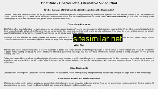 chatride.com alternative sites