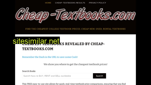 Cheap-textbooks similar sites