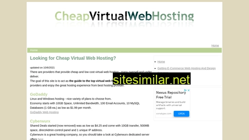 Cheapvirtualwebhosting similar sites