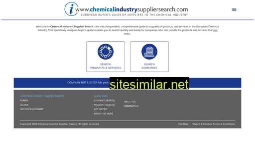 chemicalindustrysuppliersearch.com alternative sites