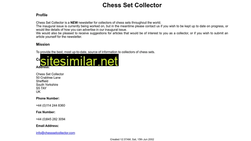 Chesssetcollector similar sites