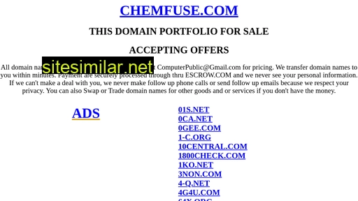 chemfuse.com alternative sites
