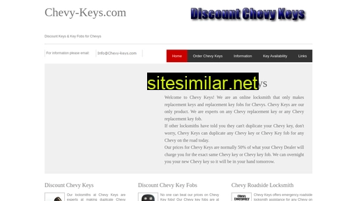 chevy-keys.com alternative sites