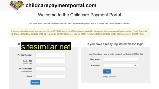 childcarepaymentportal.com alternative sites