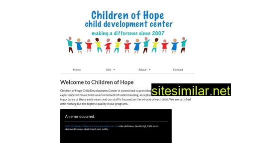childrenofhopecdc.com alternative sites