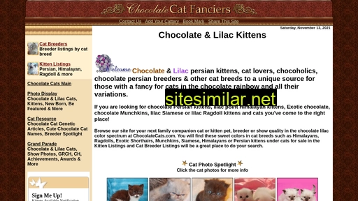 Chocolatecats similar sites