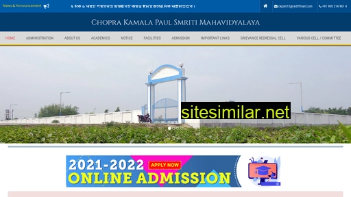 Chopracollege similar sites