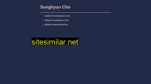 chosunghyun.com alternative sites