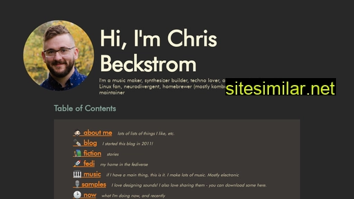Chrisbeckstrom similar sites