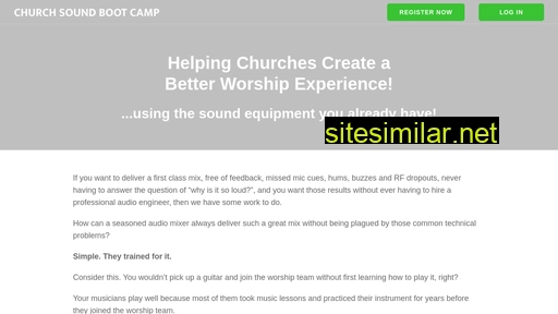 churchsoundbootcamp.com alternative sites