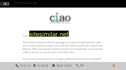 ciaocucina.com alternative sites