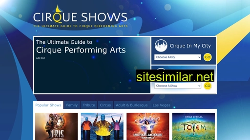 cirque-shows.com alternative sites