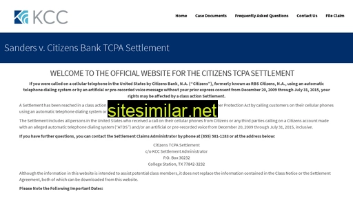 citizenstcpasettlement.com alternative sites