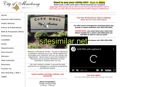 cityofmacclenny.com alternative sites